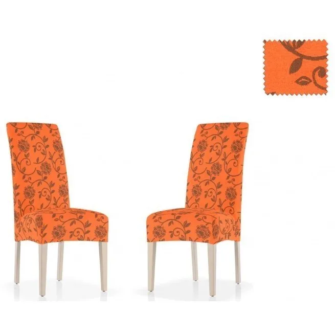 Чехлы на стулья со спинкой Акапулько, оранжевый, 2 шт. ECH_6/206-8