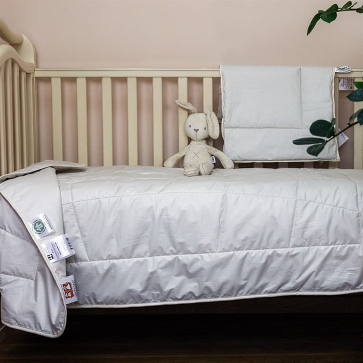 BABY ORGANIC LINEN 100x150/40х60 Комплект в кроватку: одеяло всесезонное и подушка - фото 145172