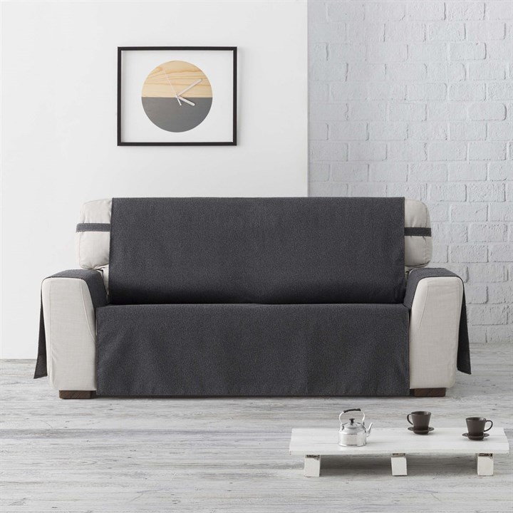 ISLANDIYA AQUASTOP 150 см Непромокаемая накидка на 2-х местный диван, цвет: темно-серый - фото 151792