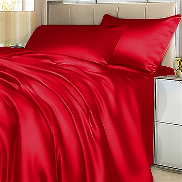 RED FLAME Евромакси: Шелковое постельное белье, 100% Mulberry - фото 152109