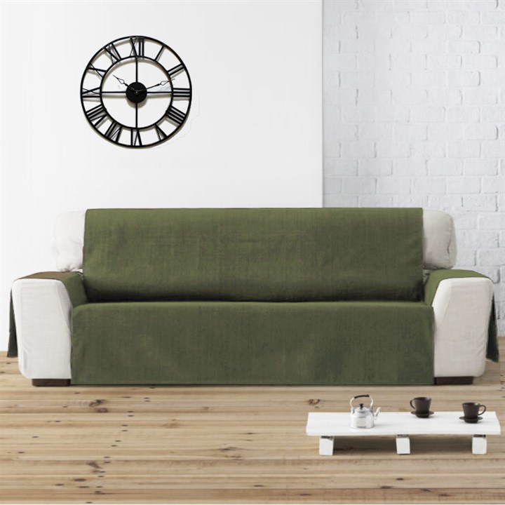 ISLANDIYA AQUASTOP 200 см Непромокаемая накидка на 3-х местный диван, цвет: пепельный хаки - фото 153146
