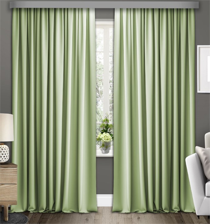 Готовые шторы Габриэль (выс.300) фисташковые 74003 - фото 195099