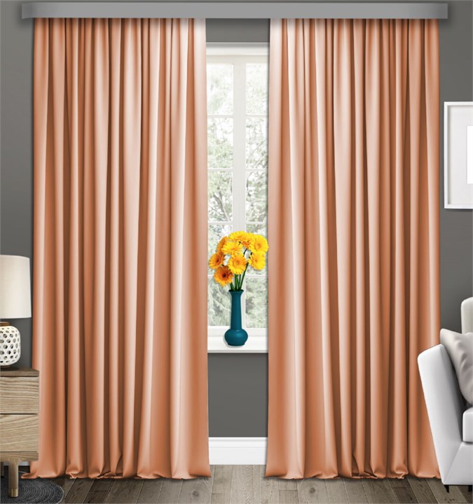 Готовые шторы Габриэль (выс.300) персиковые 74010 - фото 195173