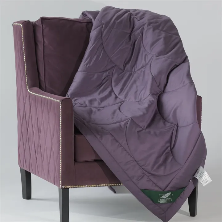 FLAUM FARBE 150х200 Одеяло стеганое легкое, цвет: фиолетовый/серый NF-461573