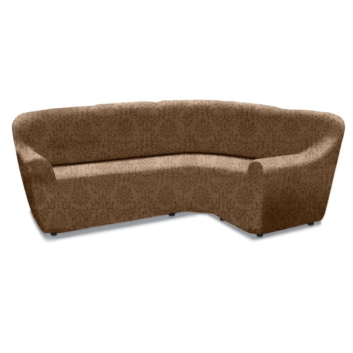 БОГЕМИЯ МАРОН Чехол на классический угловой диван от 370 до 500 см универсальный - фото 32503