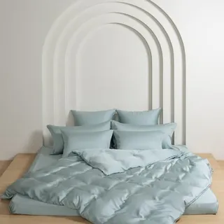 GRASS SEA WAVE BRILLIANT / БРИЛЛИАНТ БИРЮЗОВЫЙ Постельное белье 1,5-спальное с простыней на резинке G-271650
