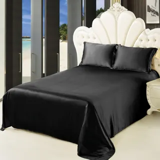 BLACK PREMIUM / ЧЕРНЫЙ ПРЕМИУМ Простыня шелковая 270х270 см SH1010