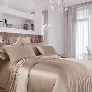 SILK COTTON SHARM Шелковое постельное белье евромакси MS1001 EM