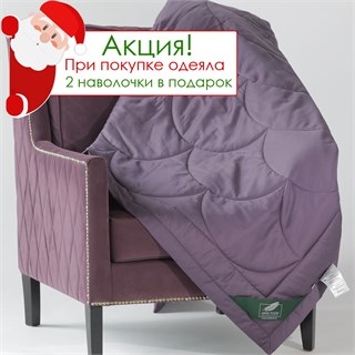 FLAUM FARBE 200х220 Одеяло стеганое легкое, цвет: фиолетовый/серый NF-462073