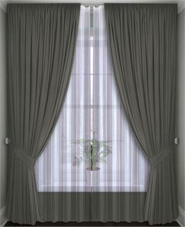Комплект штор Кармен 150х260 с вуалью, мокрый асфальт 60085