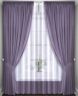 Комплект штор Кармен 150х260 с вуалью, фиолетовый 60094