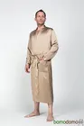 BEIGE / БЕЖ XXL (50-52) Мужской шелковый халат, 100% Mulberry MRB200XL