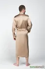 BEIGE / БЕЖ XXL (50-52) Мужской шелковый халат, 100% Mulberry MRB200XL