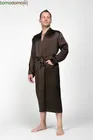 CHOCOLATE / ШОКОЛАД XXXXXL (58-60) Мужской шелковый халат, 100% Mulberry MRCH2005XL