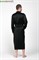 BLACK XXL (52-54) Мужской шелковый халат, 100% Mulberry MRBL2002XL