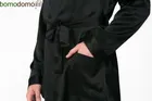 BLACK PREMIUM / ЧЕРНЫЙ ПРЕМИУМ XXL (52-54) Мужской шелковый халат, 100% Mulberry MRBL2002XL
