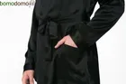 BLACK PREMIUM / ЧЕРНЫЙ ПРЕМИУМ XXXXXL (58-60) Мужской шелковый халат, 100% Mulberry MRBL2005XL