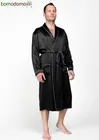 BLACK PREMIUM / ЧЕРНЫЙ ПРЕМИУМ PREMIUM XXXXXL (58-60) Мужской шелковый халат, 100% Mulberry MRBL2005XL-p