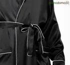 BLACK PREMIUM / ЧЕРНЫЙ ПРЕМИУМ PREMIUM XXXXXL (58-60) Мужской шелковый халат, 100% Mulberry MRBL2005XL-p