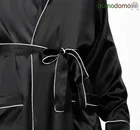 BLACK PREMIUM / ЧЕРНЫЙ ПРЕМИУМ PREMIUM XXXXL (56-58) Мужской шелковый халат, 100% Mulberry MRBL2004XL-p