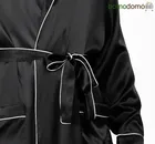 BLACK PREMIUM / ЧЕРНЫЙ ПРЕМИУМ PREMIUM L (48-50) Мужской шелковый халат, 100% Mulberry MRBL200L-p