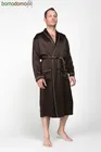 ШОКОЛАД PREMIUM XXL (52-54) Мужской шелковый халат, 100% Mulberry MRCHWIL2002XL-p
