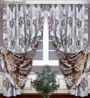 Готовые шторы Блэкаут-жаккард Корона Беж/шоколад 180х270, 2 шт. 50010