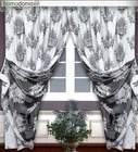 Готовые шторы Блэкаут-жаккард Корона белый/графит 180х270, 2 шт. 50012