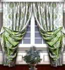 Готовые шторы Блэкаут-жаккард Корона белый/зеленый 180х270, 2 шт. 50014