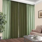 Комбинированные шторы Габриэль 145х270, 2 шт. хаки/фисташковый 7253