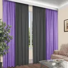 Комбинированные шторы Габриэль 145х250, 2 шт., серый/сиреневый 72511