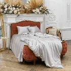 GRASS SILVERY GREY Дуэт (семейное): Шелковое постельное белье G-2221550