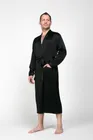BLACK PREMIUM / ЧЕРНЫЙ ПРЕМИУМ XL (50-52) Мужской шелковый халат, 100% Mulberry MRBL200XL