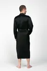 BLACK PREMIUM / ЧЕРНЫЙ ПРЕМИУМ XL (50-52) Мужской шелковый халат, 100% Mulberry MRBL200XL
