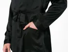 BLACK PREMIUM / ЧЕРНЫЙ ПРЕМИУМ XL (50-52) Мужской шелковый халат, 100% Mulberry MRBL200XL