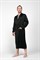 BLACK L (48-50) Мужской шелковый халат, 100% Mulberry MRBL200L