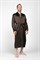 CHOCOLATE XXXL (54-56) Мужской шелковый халат, 100% Mulberry MRCH2003XL