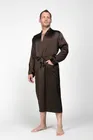 CHOCOLATE / ШОКОЛАД XXL (52-54) Мужской шелковый халат, 100% Mulberry MRCH2002XL