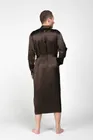 CHOCOLATE / ШОКОЛАД XXL (52-54) Мужской шелковый халат, 100% Mulberry MRCH2002XL