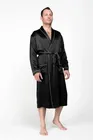 BLACK PREMIUM / ЧЕРНЫЙ ПРЕМИУМ PREMIUM XXXL (54-56) Мужской шелковый халат, 100% Mulberry MRBL2003XL-p