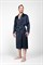BRILLIANT DARK BLUE PREMIUM XL (50-52) Мужской шелковый халат, 100% Mulberry MRNAVYB200XL