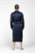 BRILLIANT DARK BLUE PREMIUM XL (50-52) Мужской шелковый халат, 100% Mulberry MRNAVYB200XL