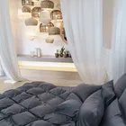 БРИЛЛИАНТ серый | Простыня на резинке 200x200x40 см | сатин, 100% тенсел G-171200200