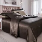 SILK COTTON ШОКОЛАД Шелковое постельное белье семейное MS1002 FM