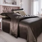 SILK COTTON ШОКОЛАД Шелковое постельное белье семейное MS1002 F