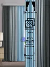 Готовые шторы Габриэль Трио 210х260, 2 шт. графит/серый/голубой 750102
